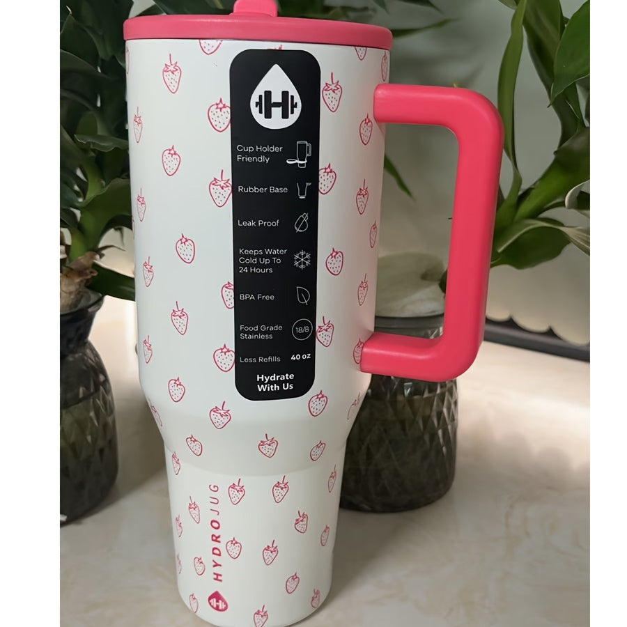 HydroJug Insulated Water Bottle With Flip Straw And Handle