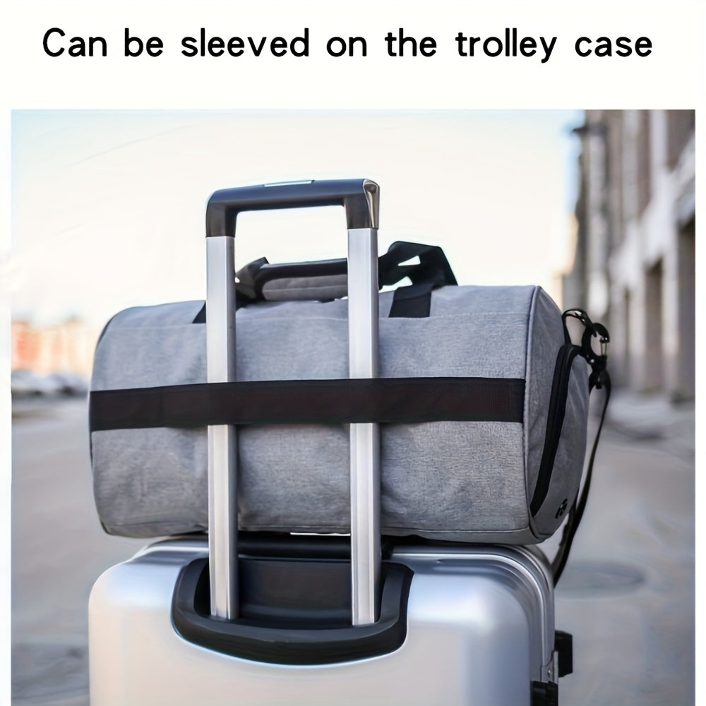 Retro Style Durable Travel Duffel Bag With Compartments