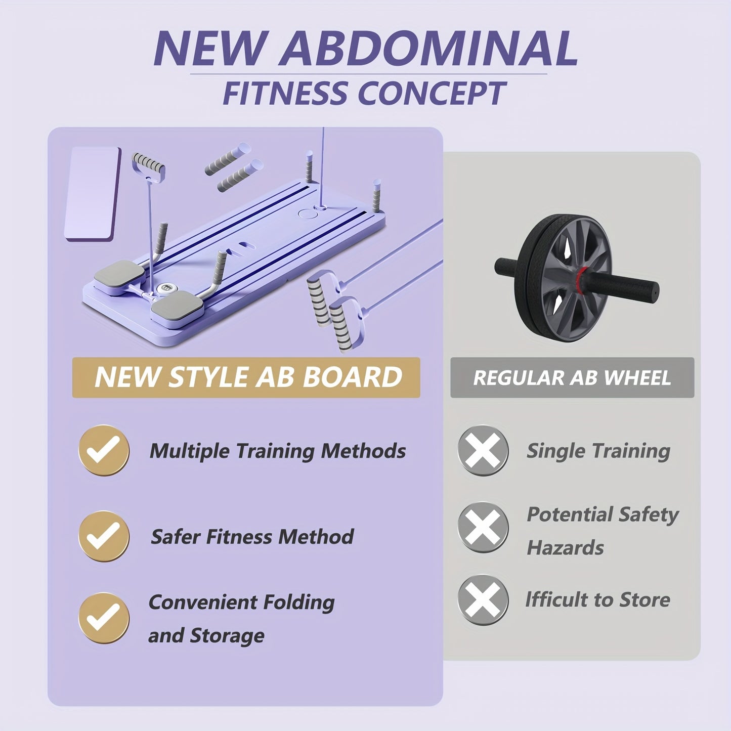 5 In 1 Portable Pilates Reformer Board for Home Workouts