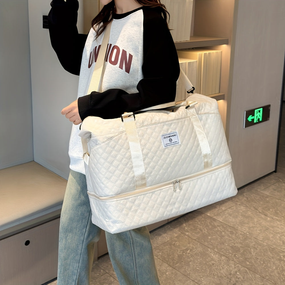 Womens Travel Gym Bag With Independent Shoe Compartment