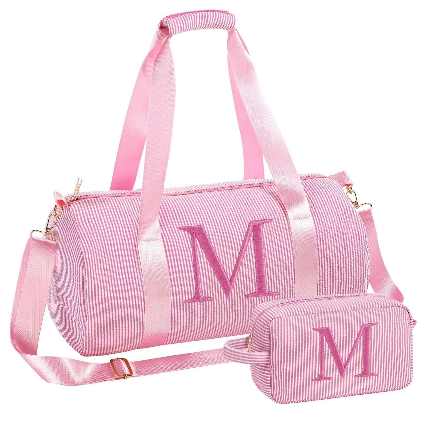 Embroidered Alphabet Travel Bag Set Elegant Organization