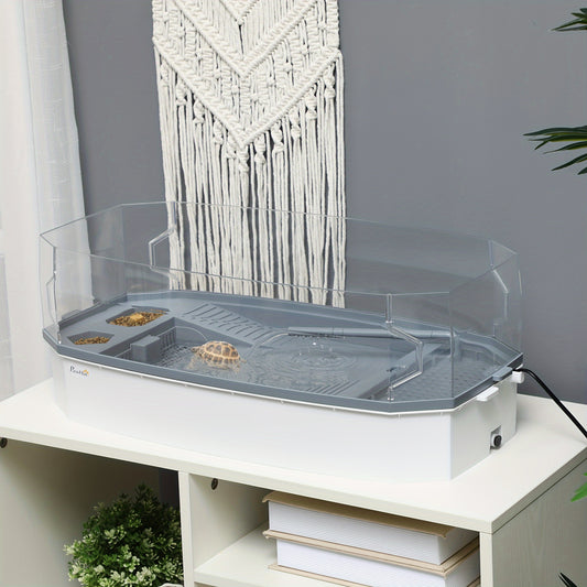 PawHut Turtle Tank Kit With Basking Platform And Filter