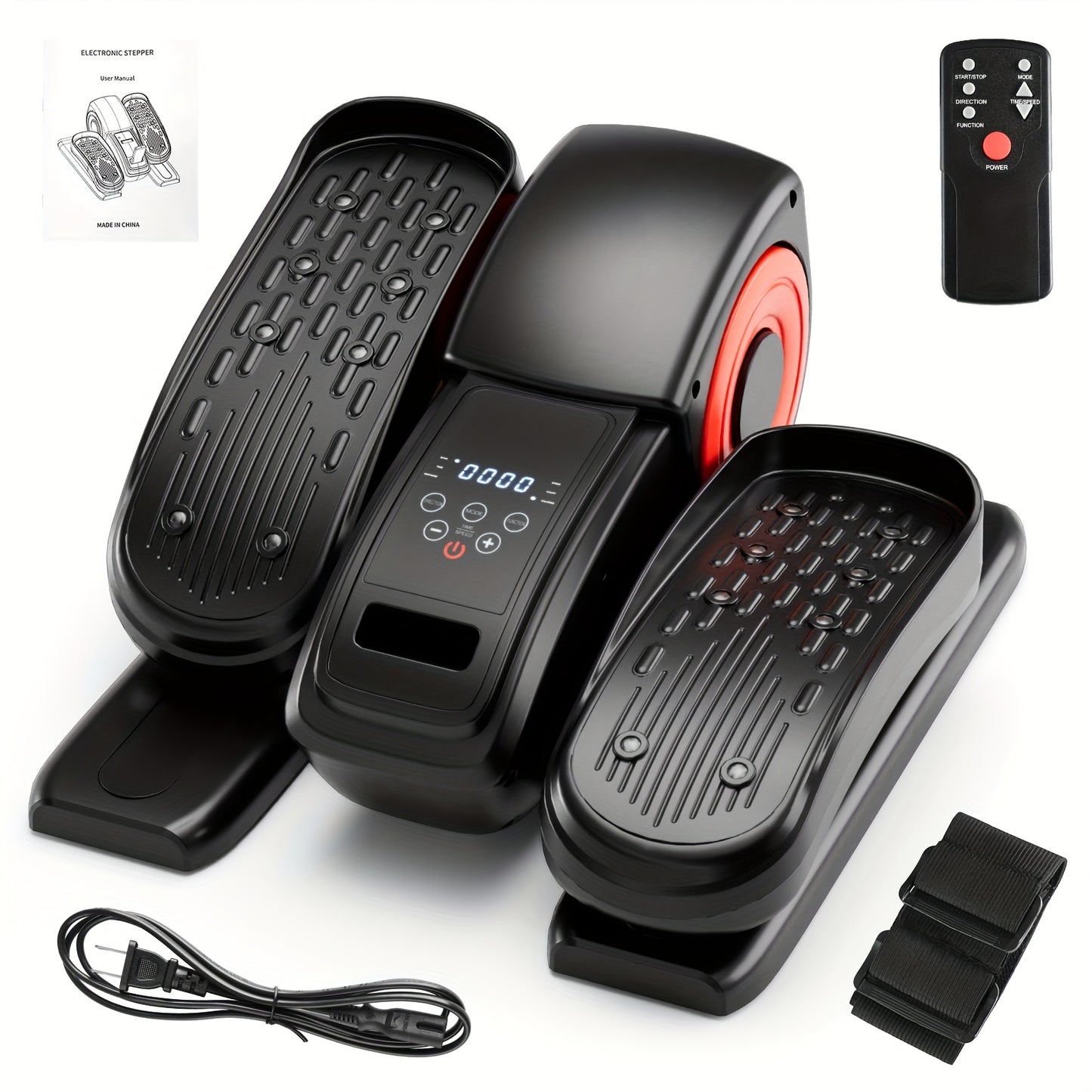 Under Desk Elliptical Machine with Remote for Home Office Use