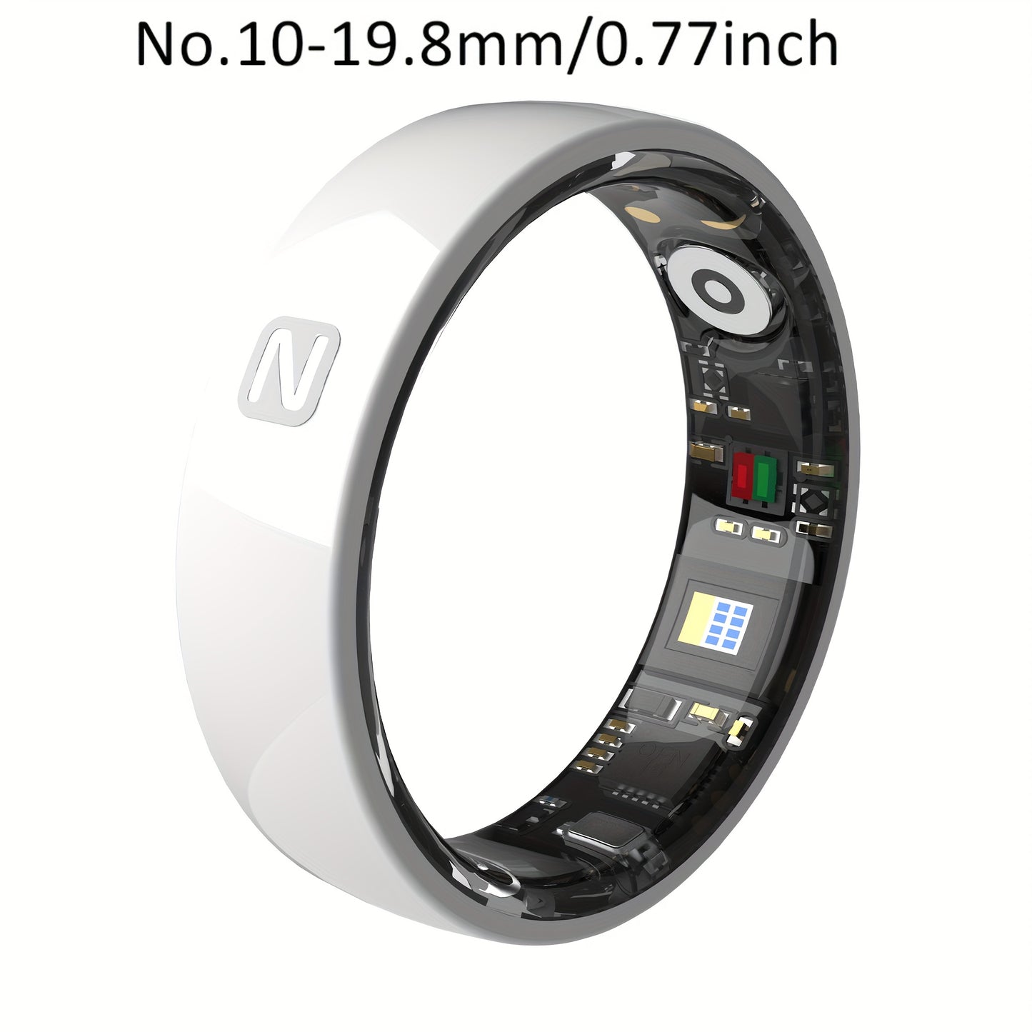 Smart Ring For Men And Women, Crystal Charging Case - Fitness And Sleep Tracker, Step Distance Calorie Monitoring, Multiple Exercise Modes, Magnetic Charging - Stylish Stainless Steel Design, IP68 Waterproof, Holiday Gift
