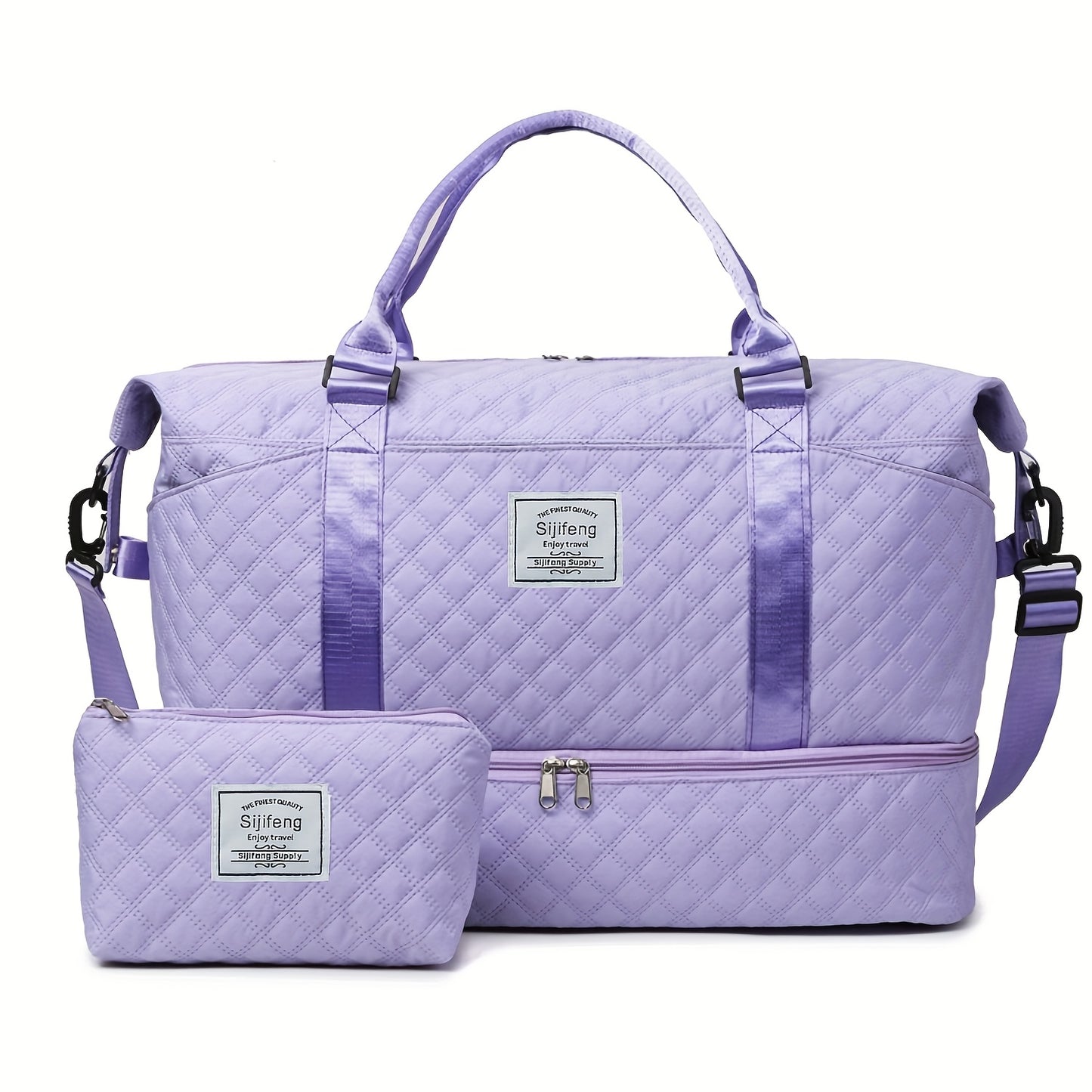 Women's Weekender Bag With Shoe Compartment Durable Duffle