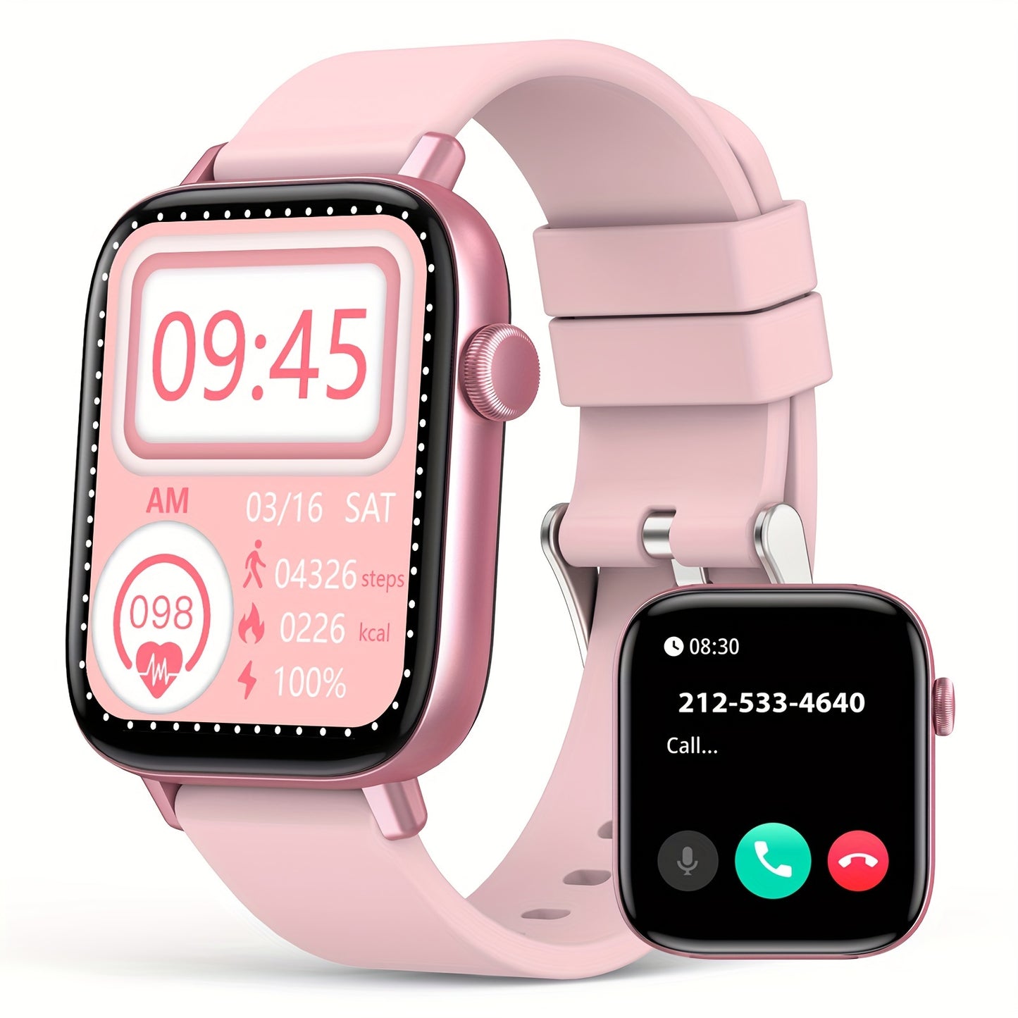 Smart Watch Fitness Tracker With Touch Screen And Voice Control