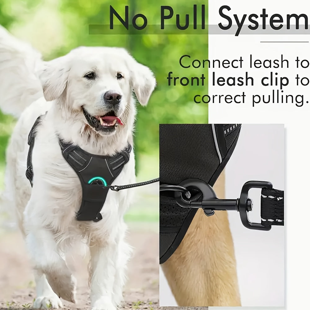 Escape-Proof Dog Harness Set with Leash and Poop Dispenser
