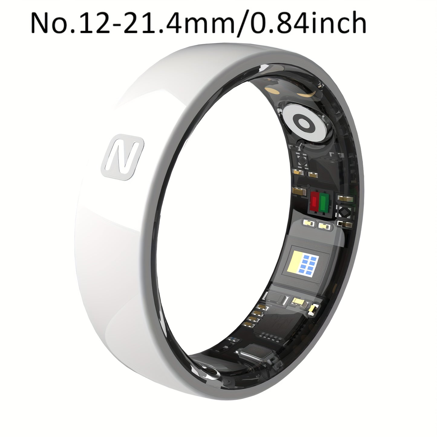 Smart Ring For Men And Women, Crystal Charging Case - Fitness And Sleep Tracker, Step Distance Calorie Monitoring, Multiple Exercise Modes, Magnetic Charging - Stylish Stainless Steel Design, IP68 Waterproof, Holiday Gift