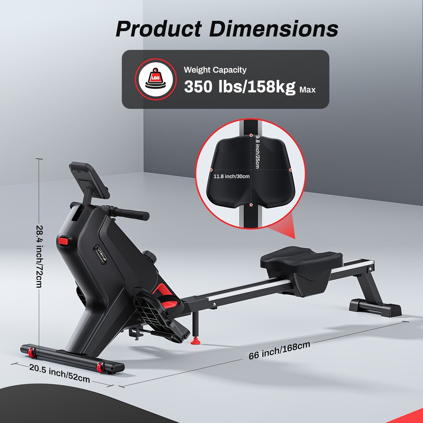 UTRYUP Compact Magnetic Water Rowing Machine for Home Workouts
