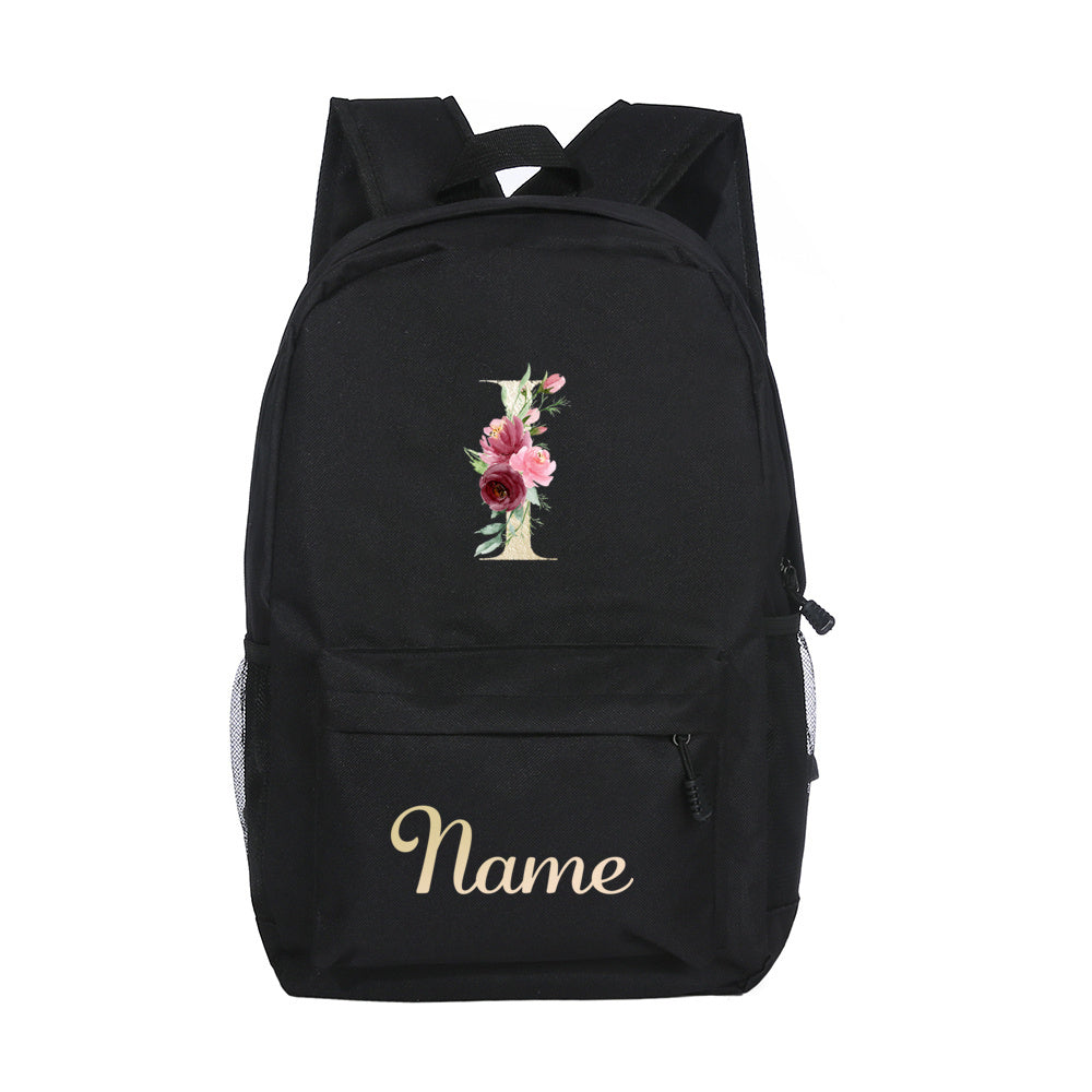 Alphabet Name Backpack Customizable Name Laptop Bag