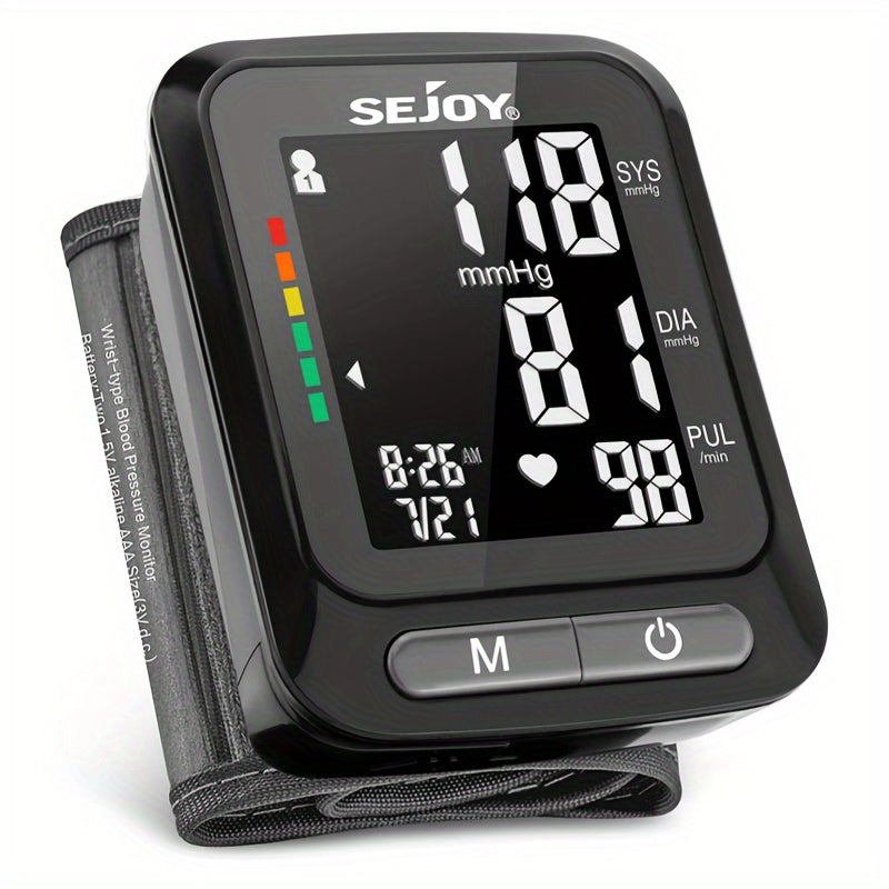 Automatic Digital Wrist Blood Pressure Monitor with Backlit Display