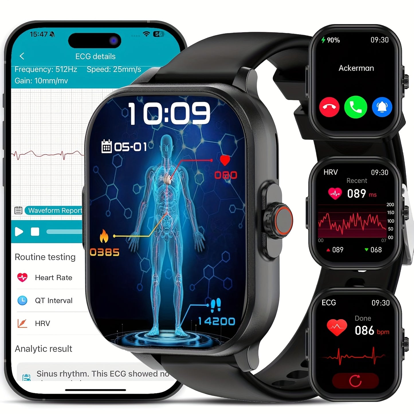 Unisex Smartwatch With 280mAh Battery And Android iOS