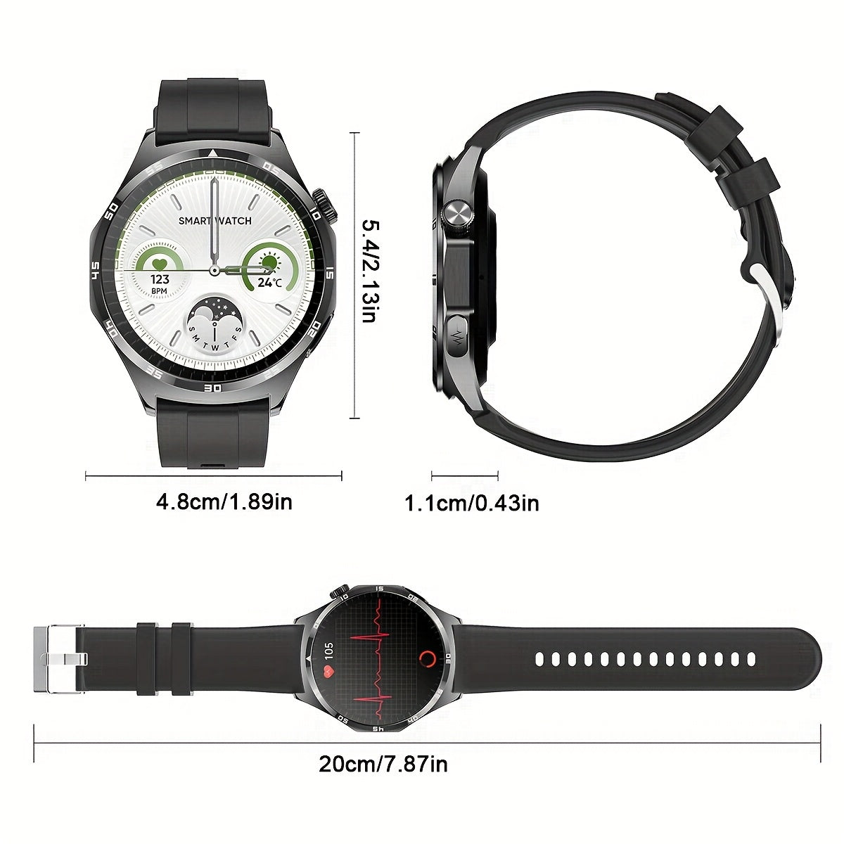 Smart Fitness Watch With AMOLED Display And Menstrual Monitoring
