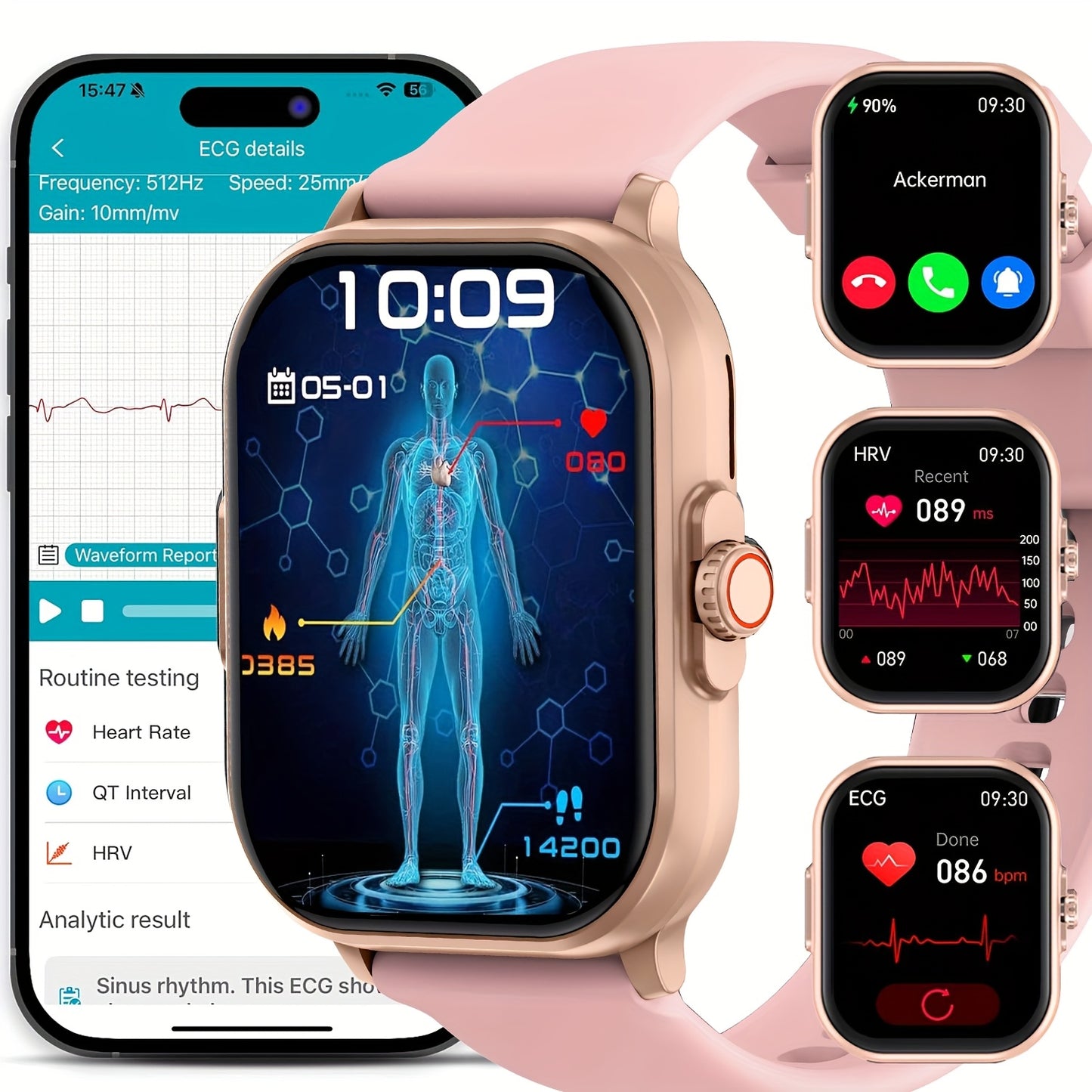 Unisex Smartwatch With 280mAh Battery And Android iOS