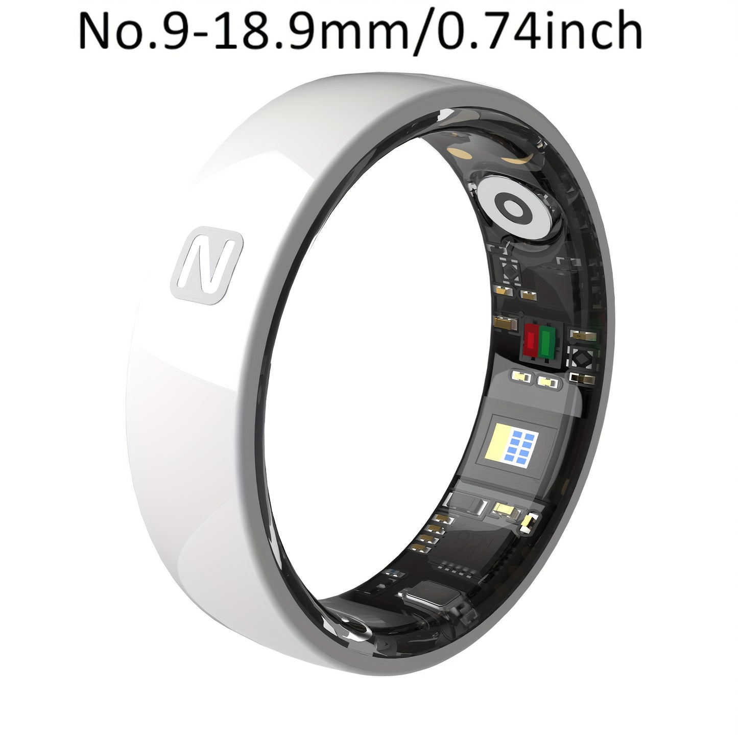 Smart Ring For Men And Women, Crystal Charging Case - Fitness And Sleep Tracker, Step Distance Calorie Monitoring, Multiple Exercise Modes, Magnetic Charging - Stylish Stainless Steel Design, IP68 Waterproof, Holiday Gift