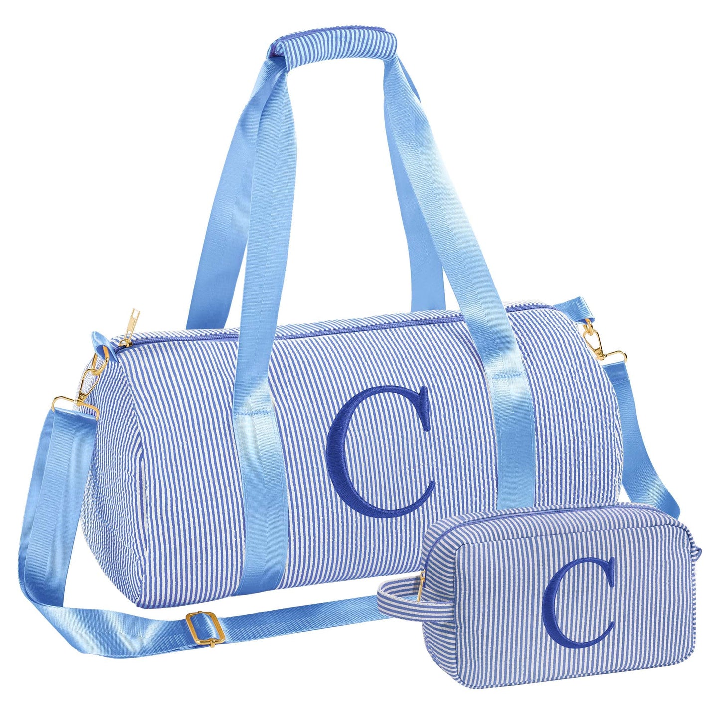 Embroidered Alphabet Travel Bag Set Elegant Organization