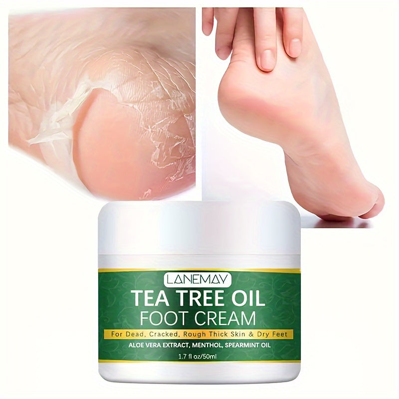 Moisturizing Foot Cream with Tea Tree Oil and Aloe Vera