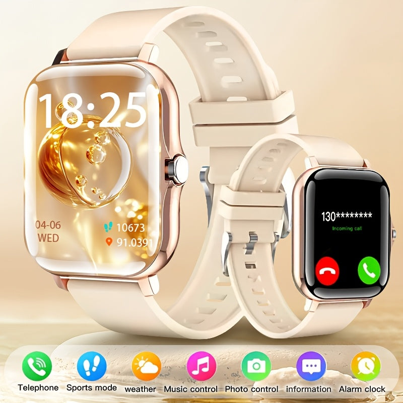 HD Touch Screen Smartwatch With Calls Step Tracking Weather