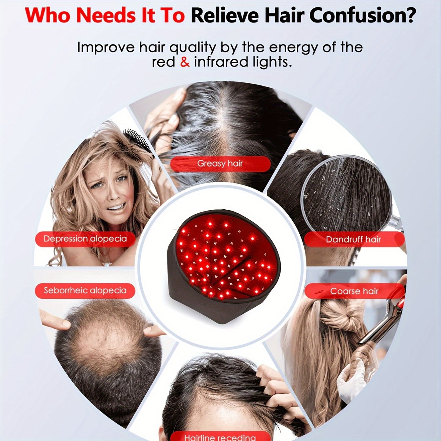 Red Light Therapy Hair Growth Cap for Men and Women