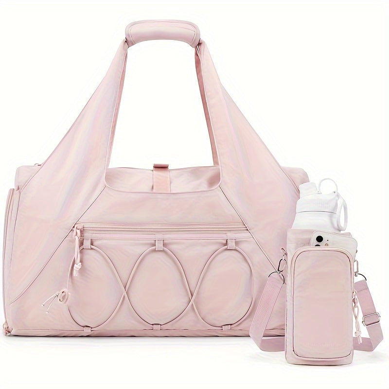 Women Gym Bag With Water Bottle Pocket And Shoe Compartment