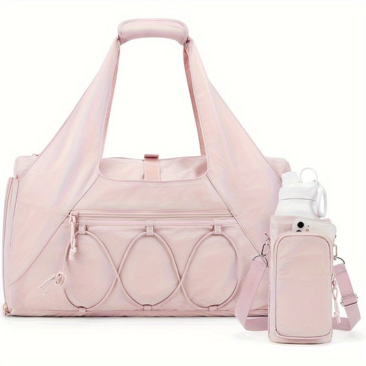 Women Gym Bag With Water Bottle Pocket And Shoe Compartment
