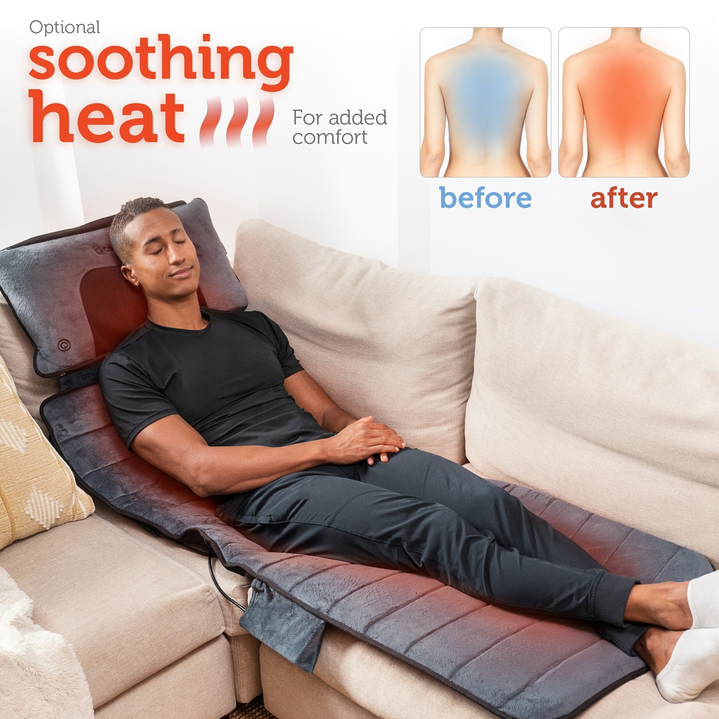 Comfier Full Body Massage Mat With Neck Pillow and Heating Pads