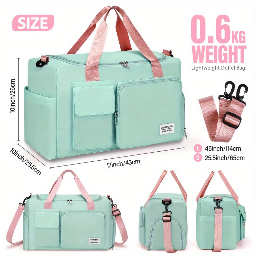 Womens Travel Duffle Bag Shoe Compartment And Organizer