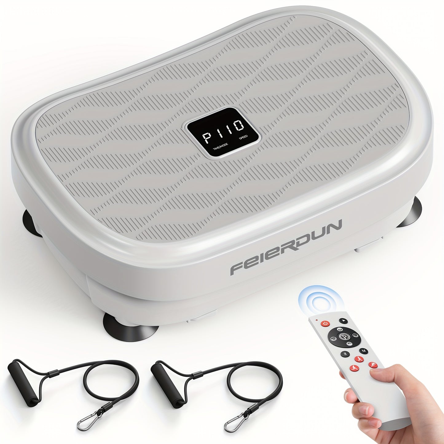 Vibration Plate Exercise Machine, Multiple Modes, Whole Body Vibration Plate Exercise Machine for Lymphatic Drainage, Power Plate Vibration Platform/light White for Toning & Wellness, Full Body Shaker Workout for Labubu, Chri