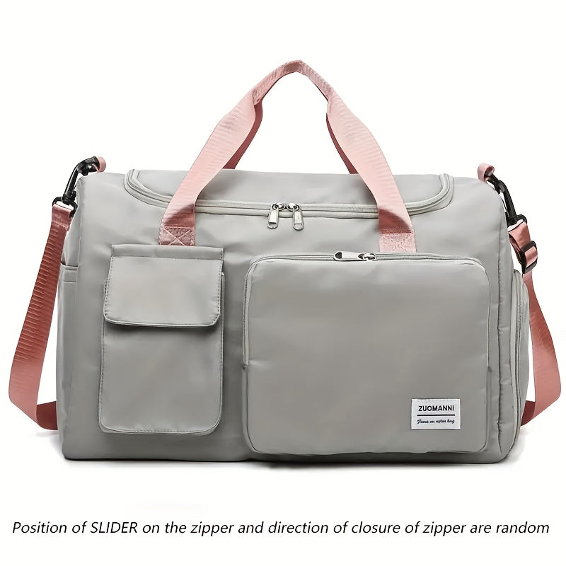 Heavy Duty Nylon Duffle Bag With Shoe Compartment For Travel