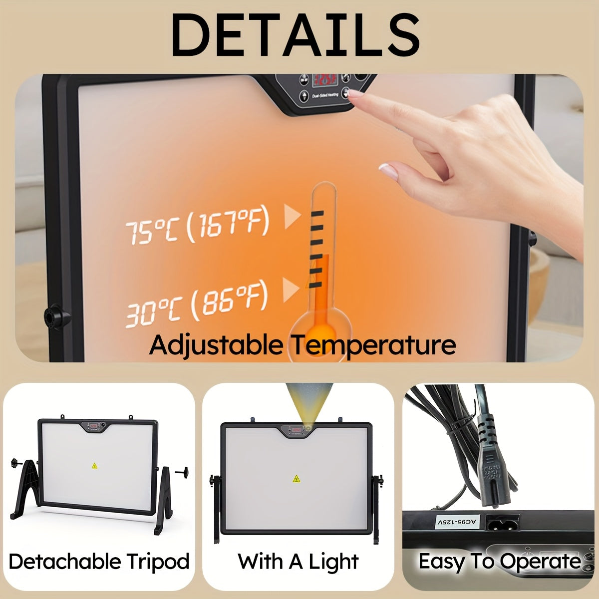 Double-Sided Heating Plate for Poultry Incubation and Care