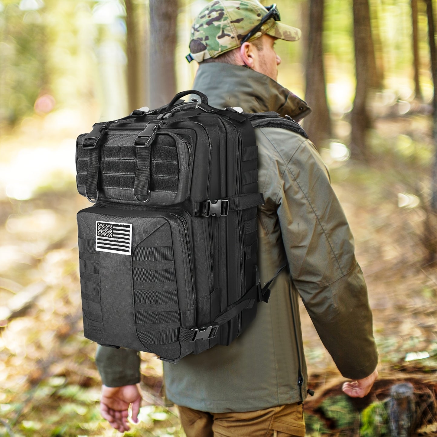 Heavy Duty Tactical Backpack With Laptop Compartment For Outdoor Travel
