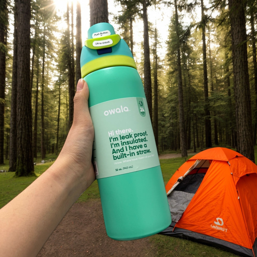 Stainless Steel Insulated Thermos With Built In Straw All Day