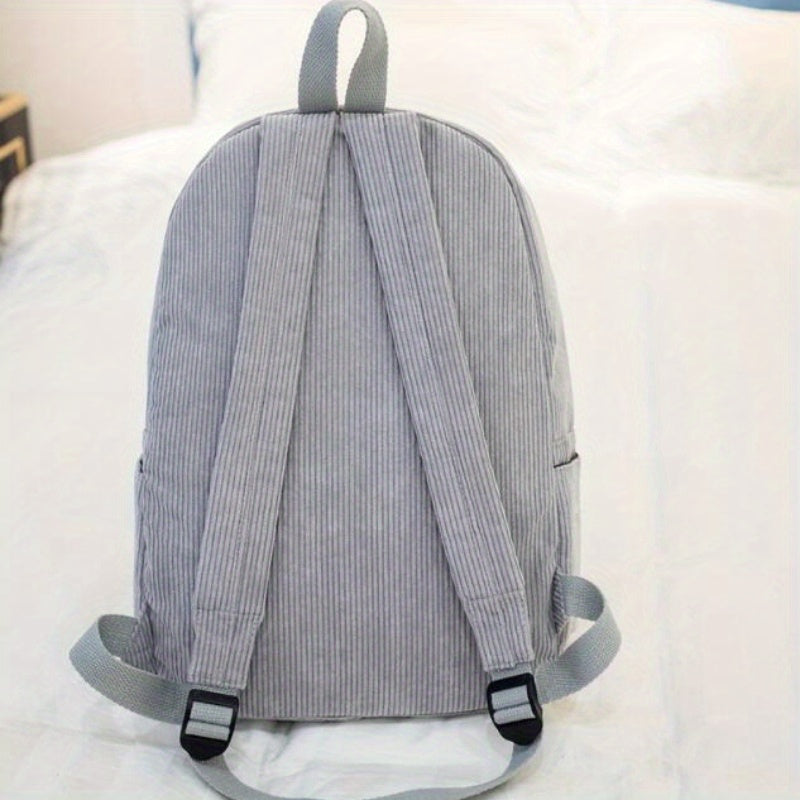 Personalized Embroidered Corduroy Backpack Custom Name