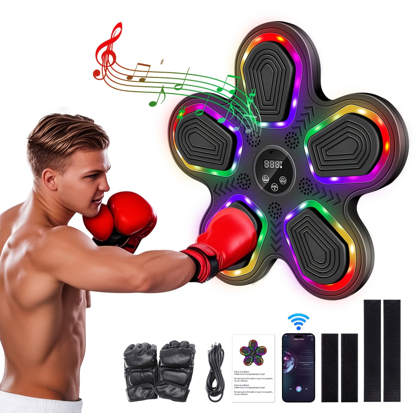 Smart Music Boxing Machine Set With Dynamic Sound Effects