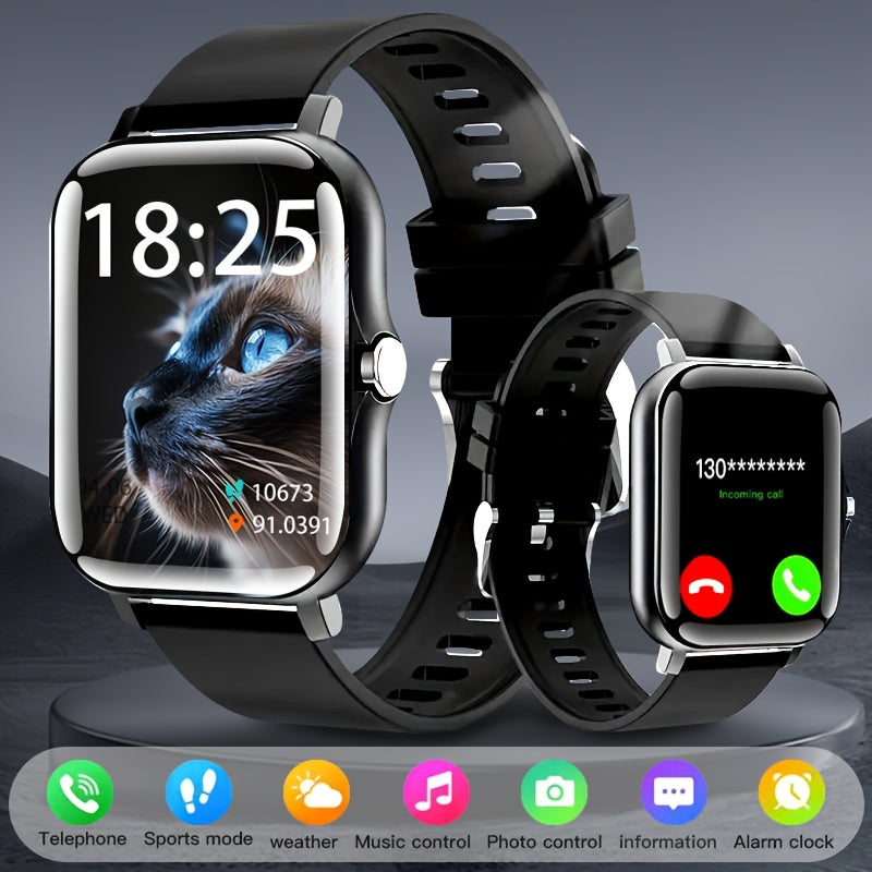 HD Touch Screen Smartwatch With Calls Step Tracking Weather