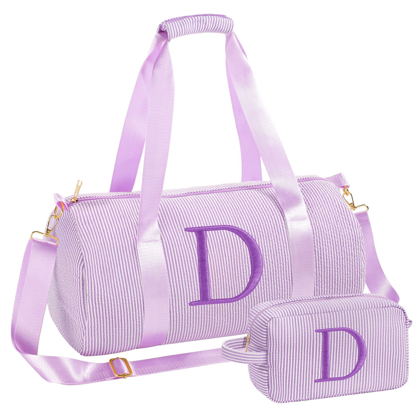 Embroidered Alphabet Travel Bag Set Elegant Organization