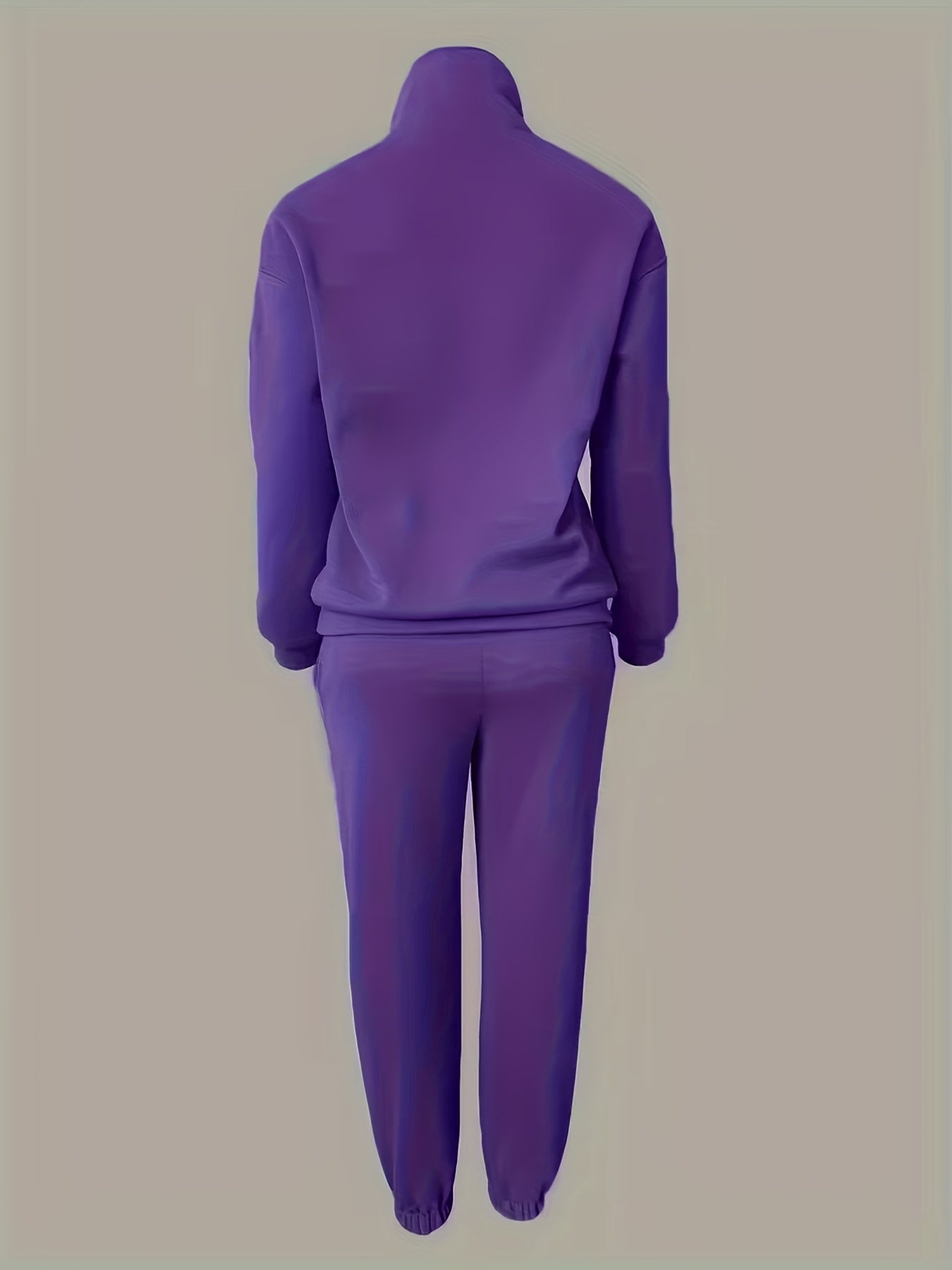 Womens Two Piece Fleece Set Long Sleeve Sweatshirt Joggers