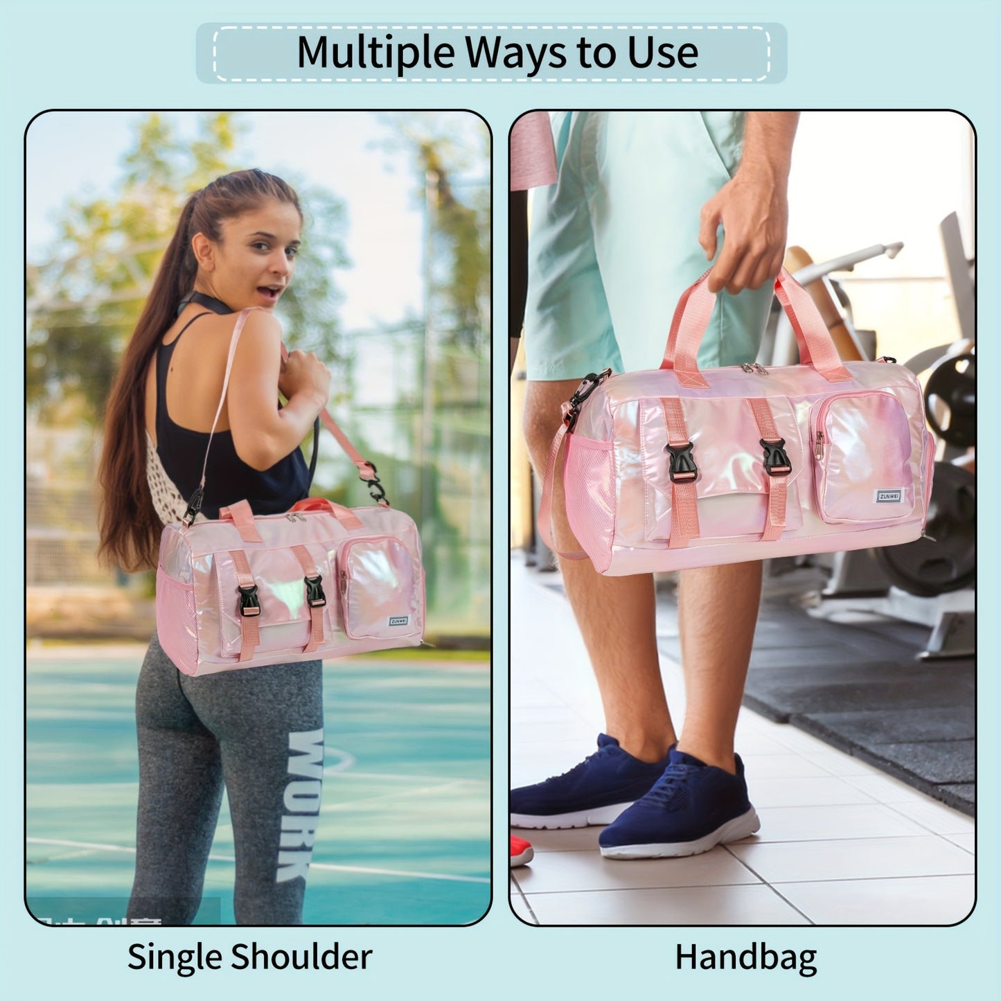 Multifunction Gym Duffel Bag With Shoe Storage And Travel