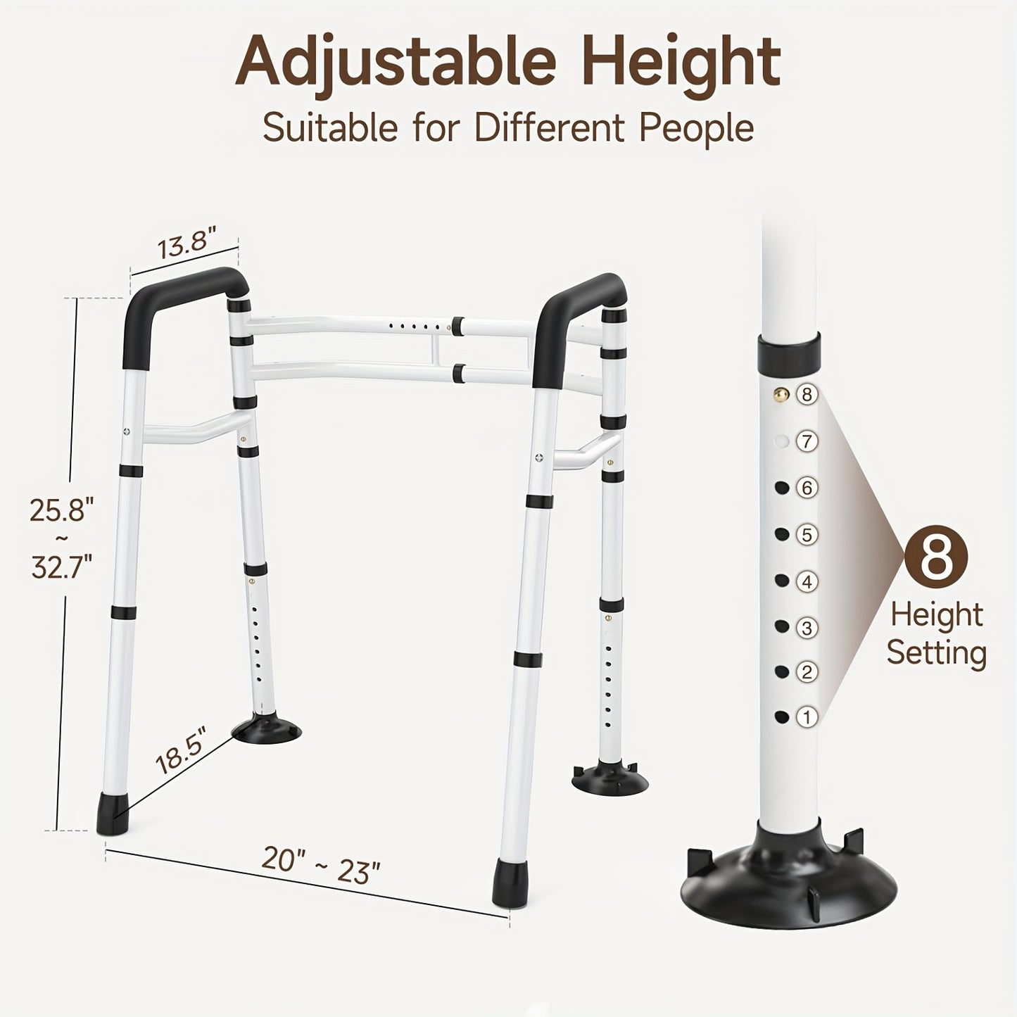 Toilet Safety Rails for Bathroom Stability and Support
