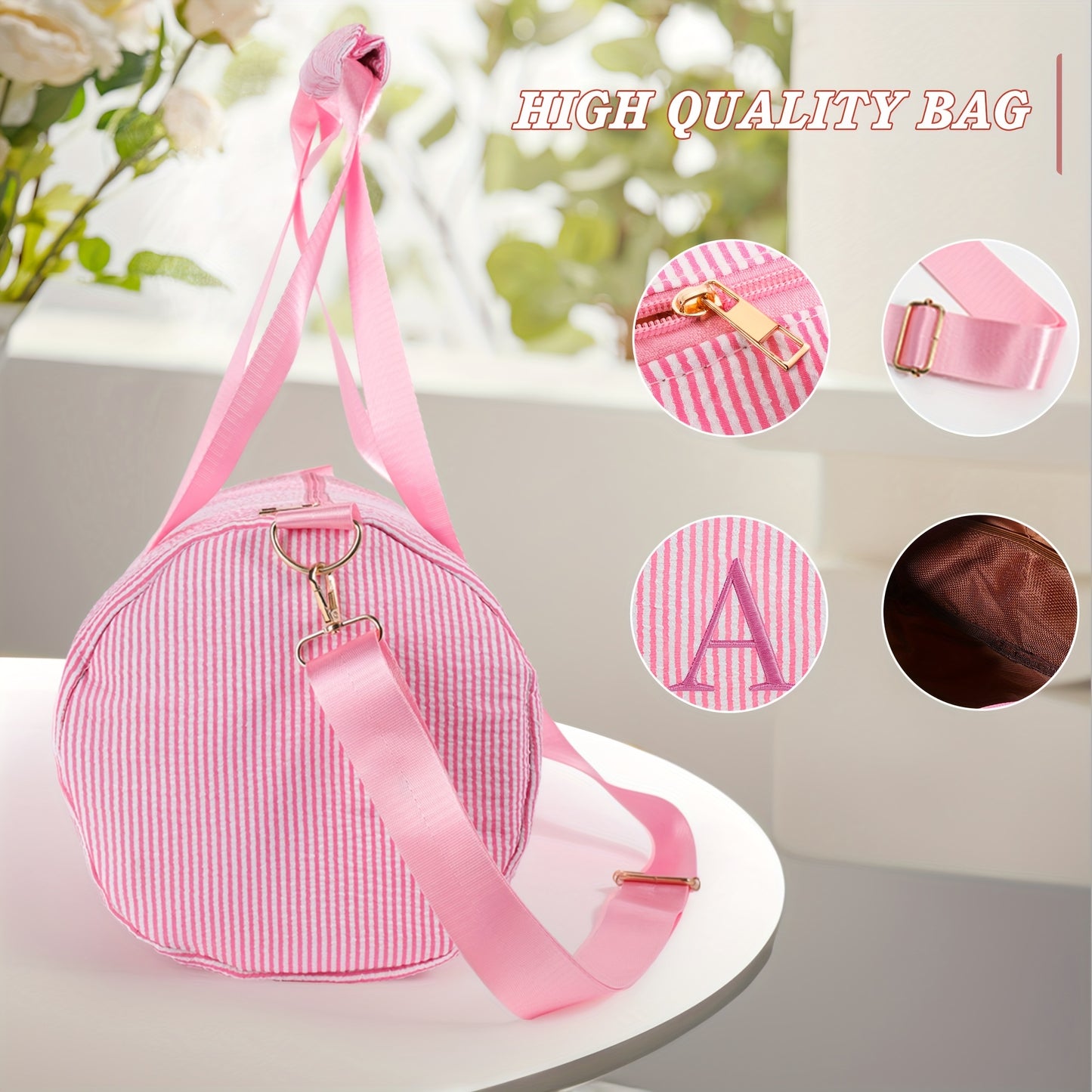 Embroidered Alphabet Travel Bag Set Elegant Organization