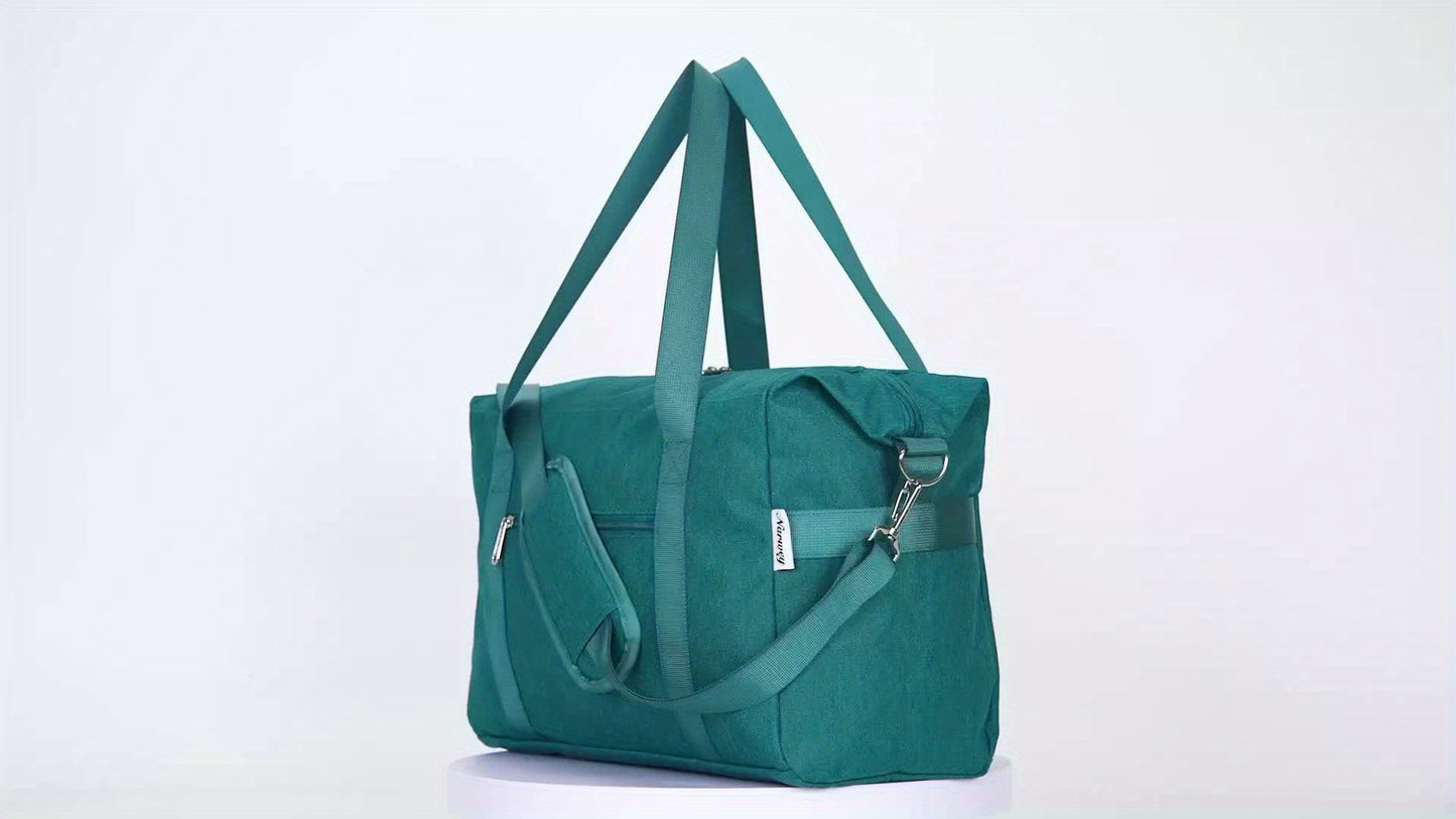 Travel Duffle Bag With Wet Dry Shoe Compartment Laptop