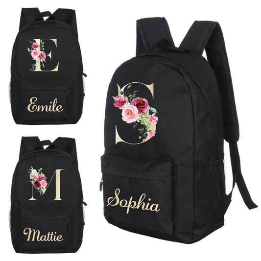 Alphabet Name Backpack Customizable Name Laptop Bag