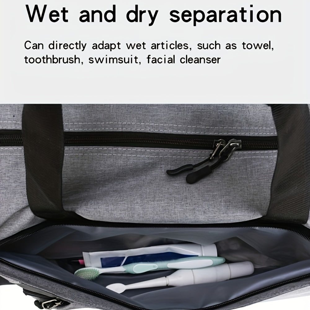 Retro Style Durable Travel Duffel Bag With Compartments