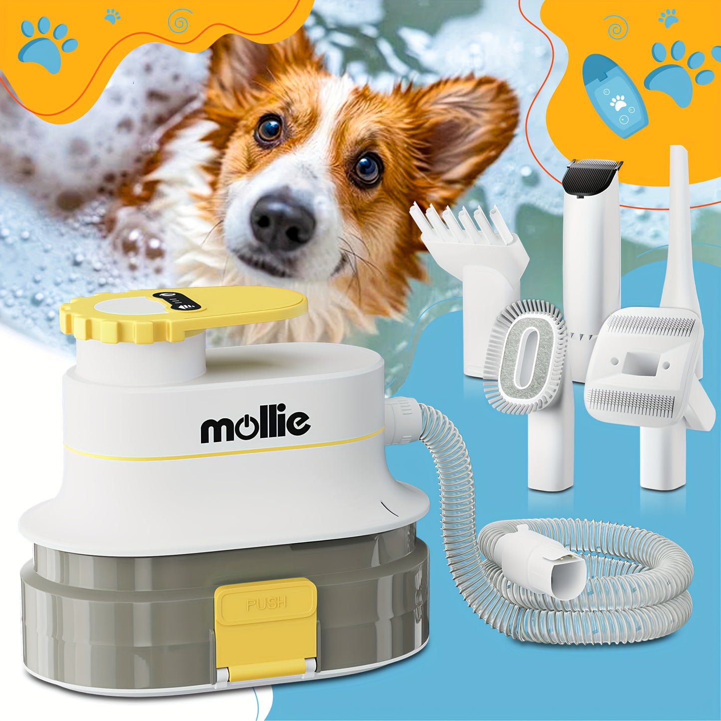 Dog Grooming Vacuum Kit with Blower and Grooming Tools
