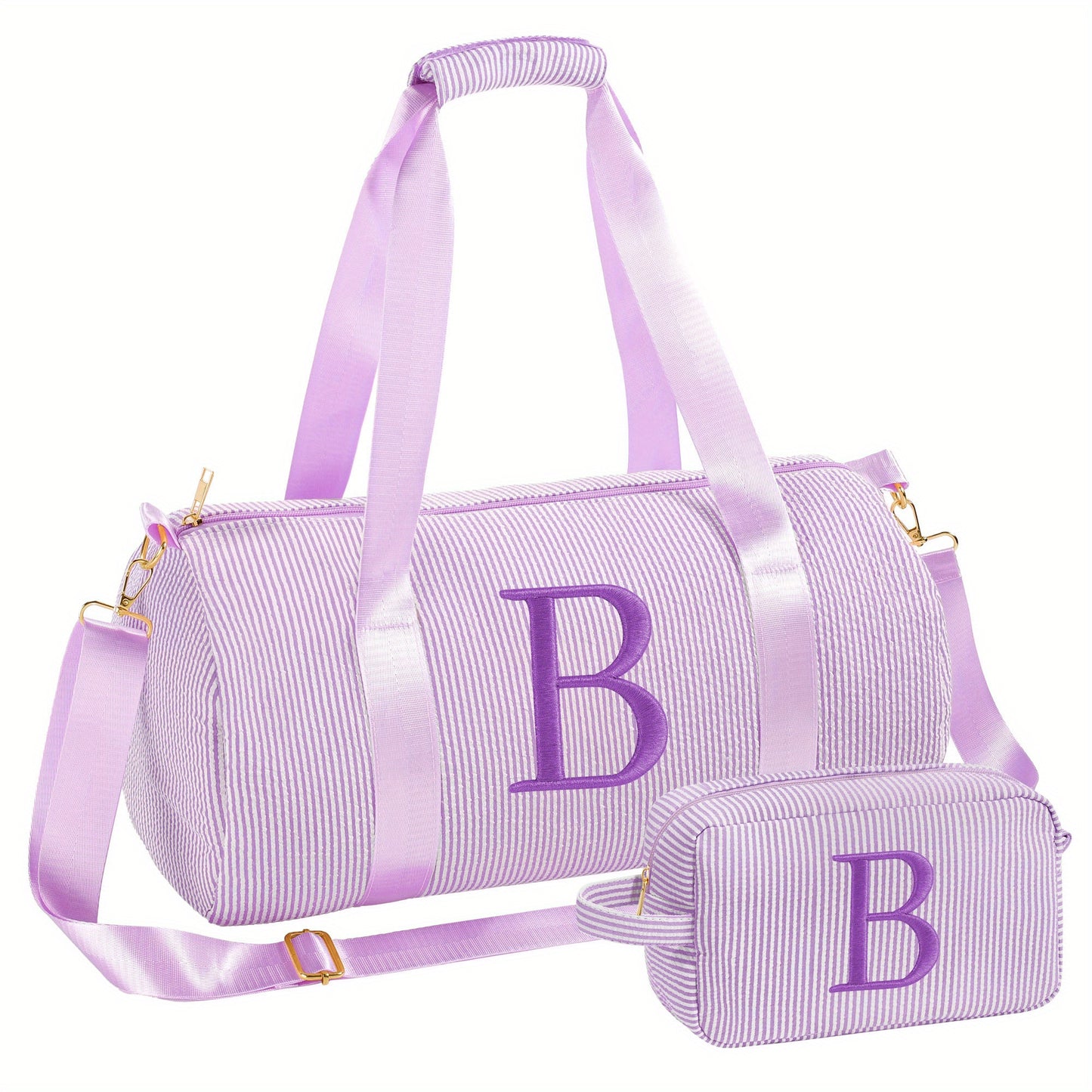 Embroidered Alphabet Travel Bag Set Elegant Organization