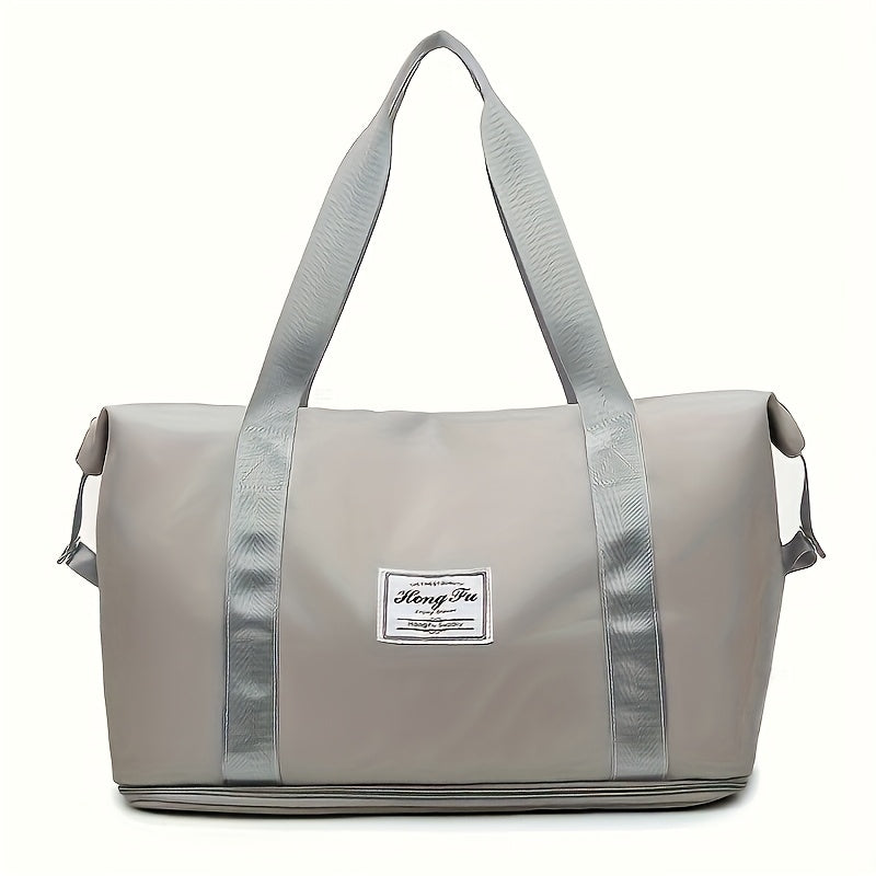 Two Pack Nylon Travel Tote Bags With Zipper Closure