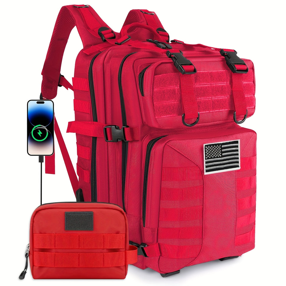 Heavy Duty Tactical Backpack With Laptop Compartment For Outdoor Travel