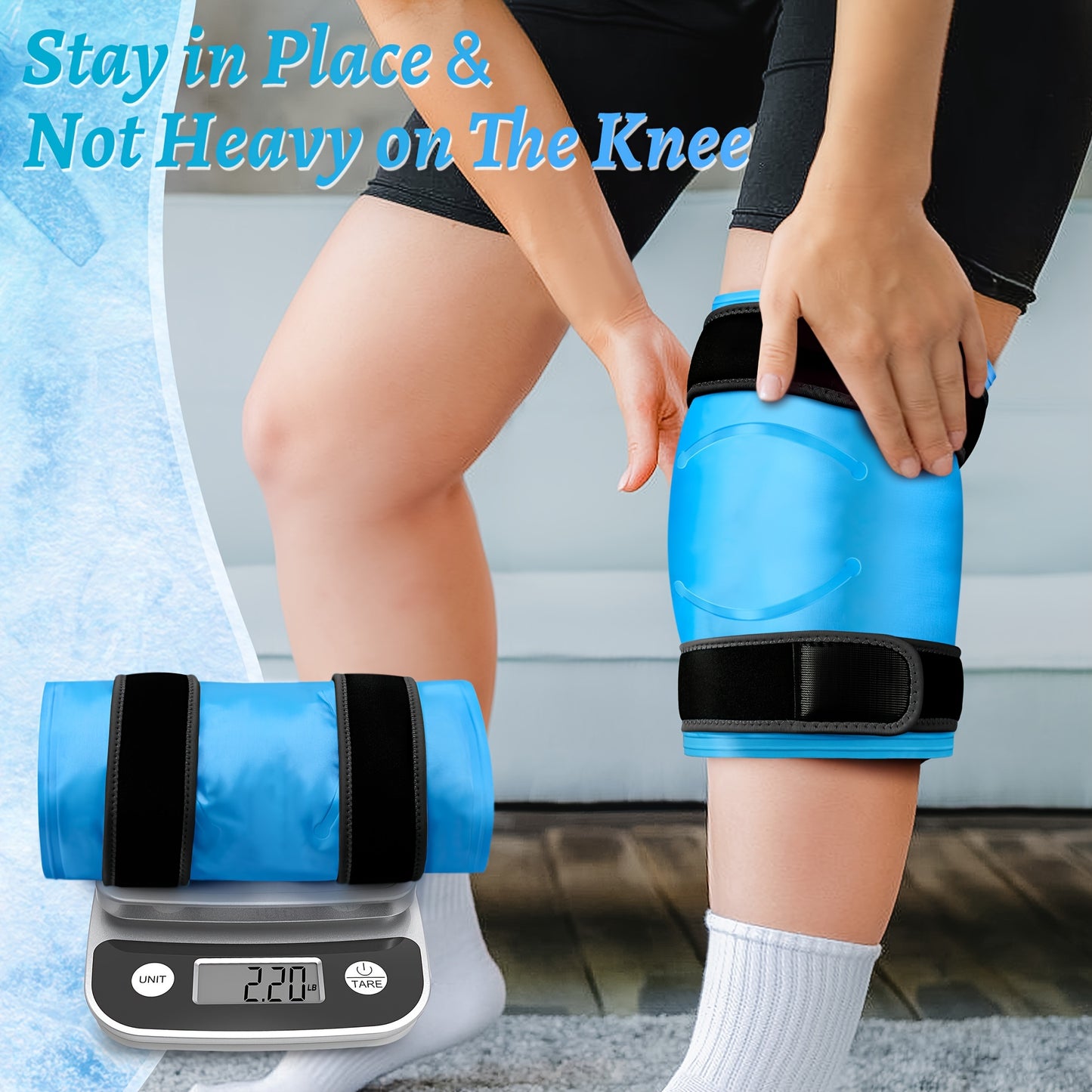 Extra Large Knee Ice Pack Wrap for Pain Relief