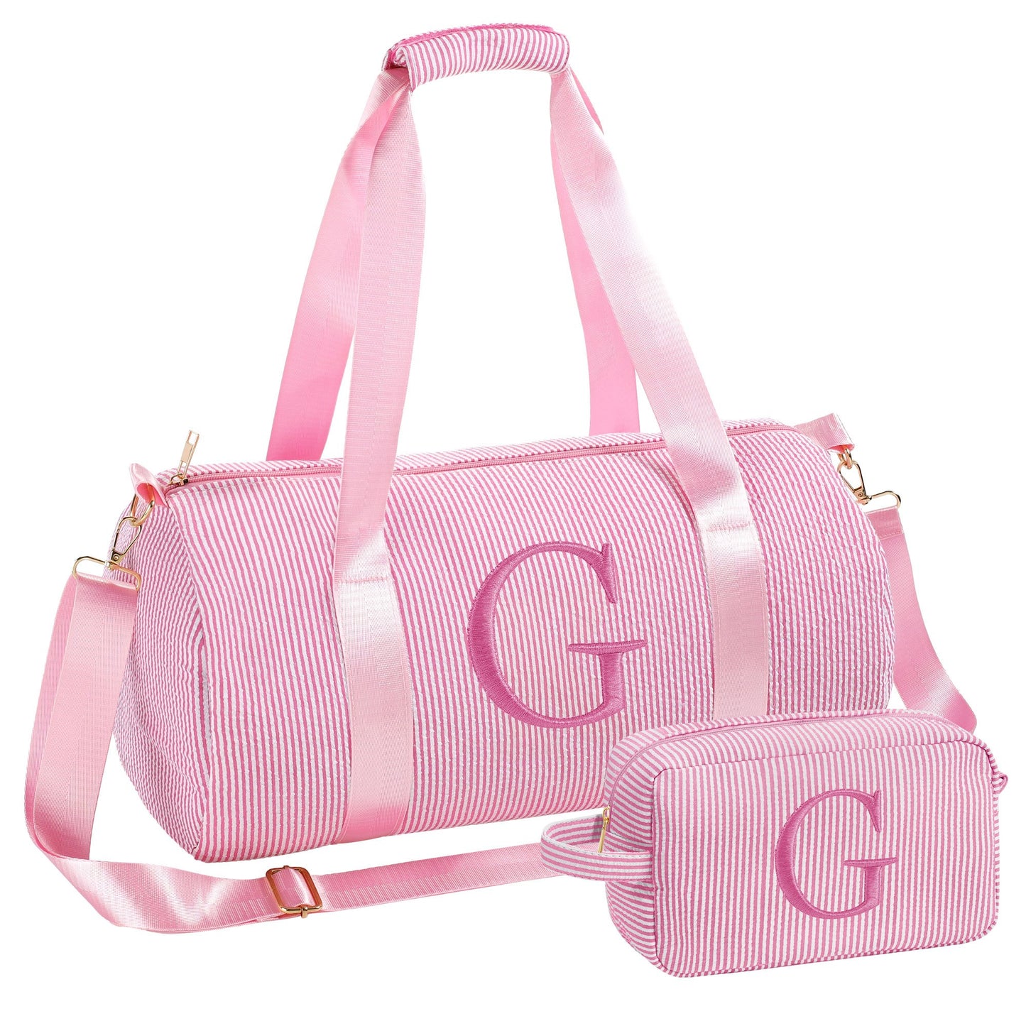 Embroidered Alphabet Travel Bag Set Elegant Organization