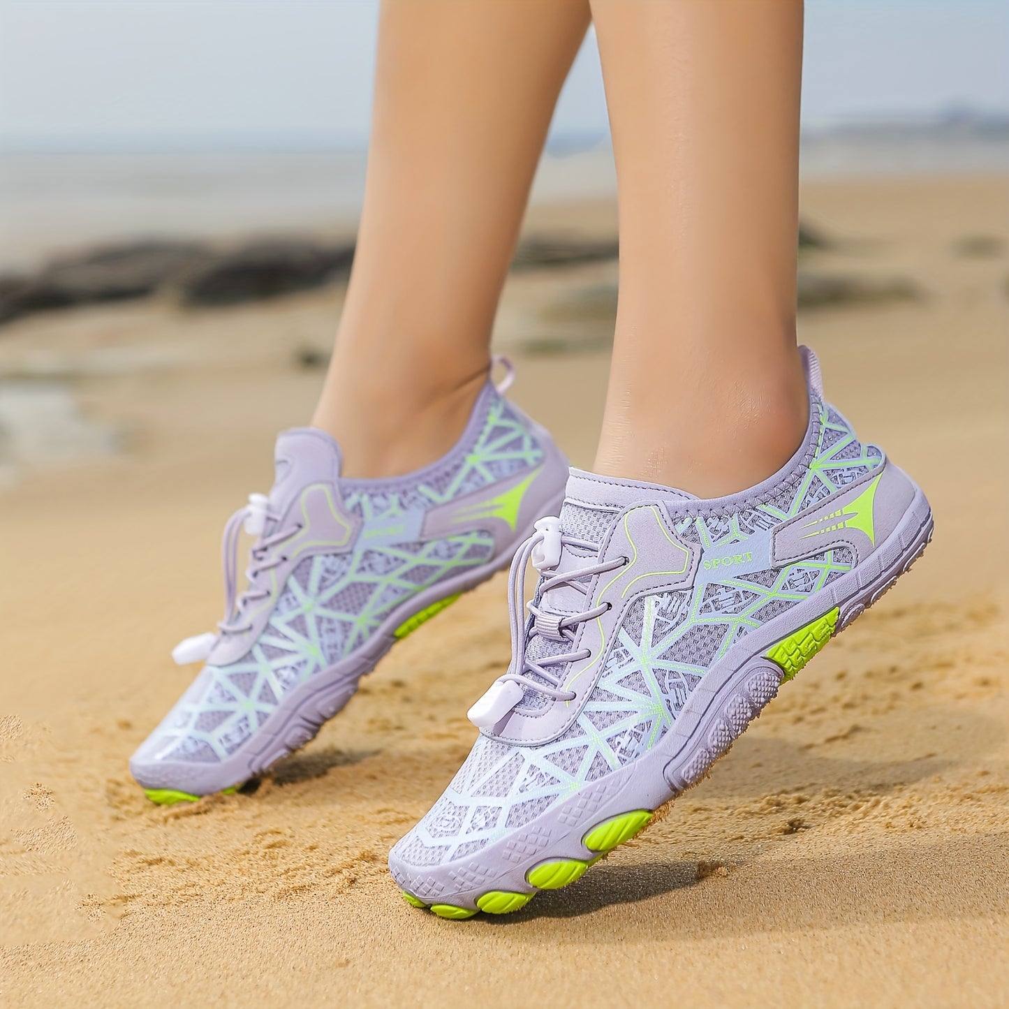 Unisex Water Shoes Striped Breathable Quick-Dry Non-Slip